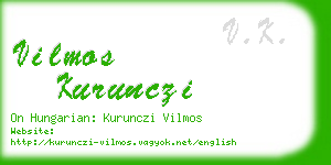 vilmos kurunczi business card